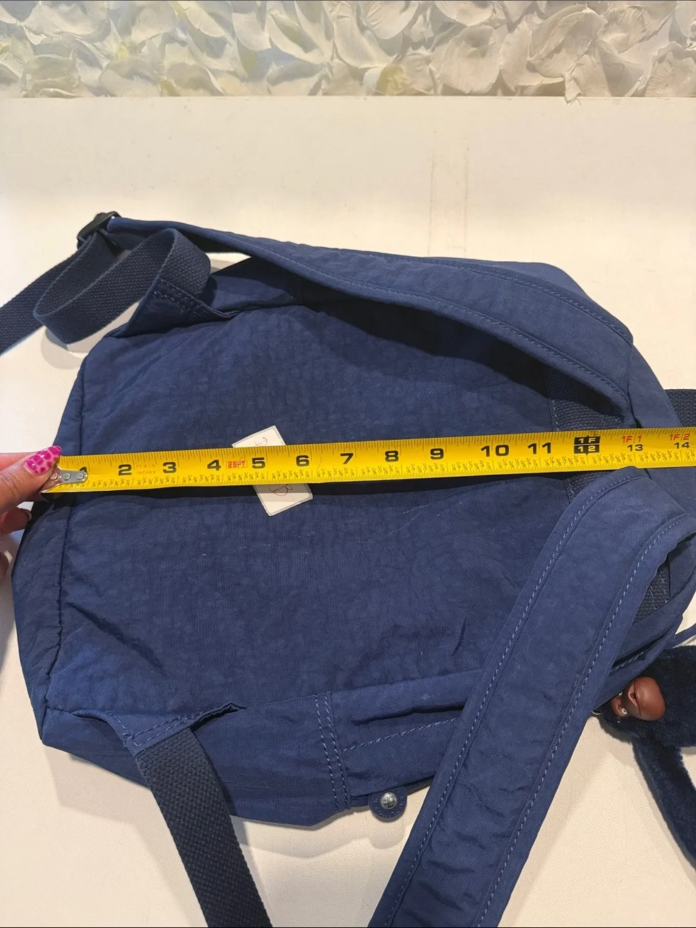 Kipling Deep Blue Everyday Backpack with Monkey Charm